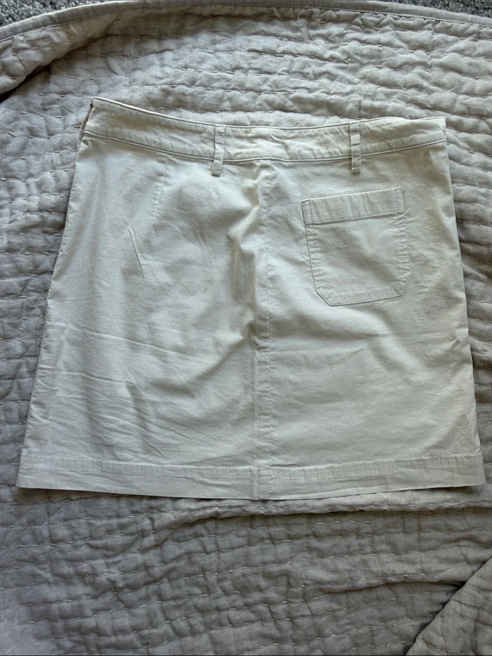 J-Crew Women's Size 4 Cream Cotton Blend A-Line Skirt